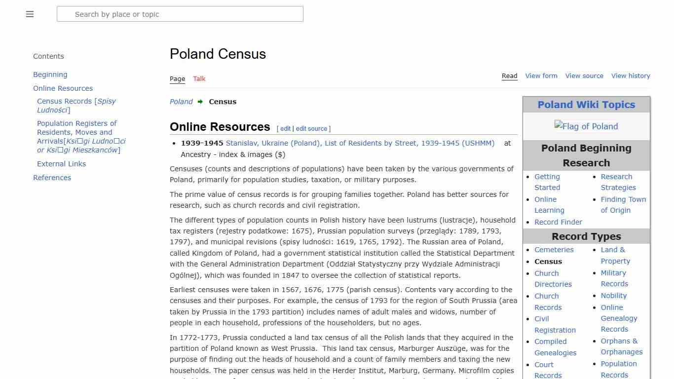 Poland Census • FamilySearch