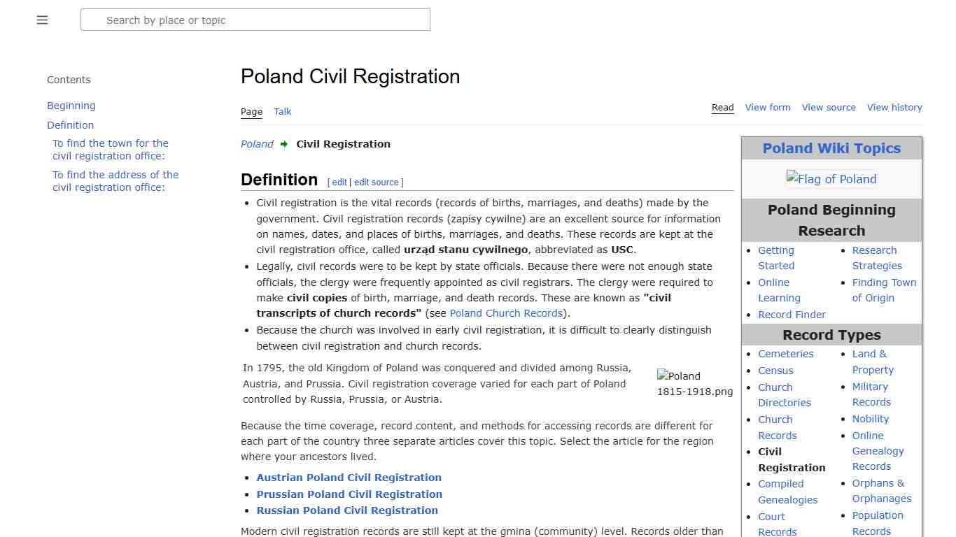 Poland Civil Registration • FamilySearch